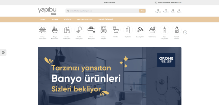 Yapibu.com Banyodan Mutfağa Güvenli Alışveriş