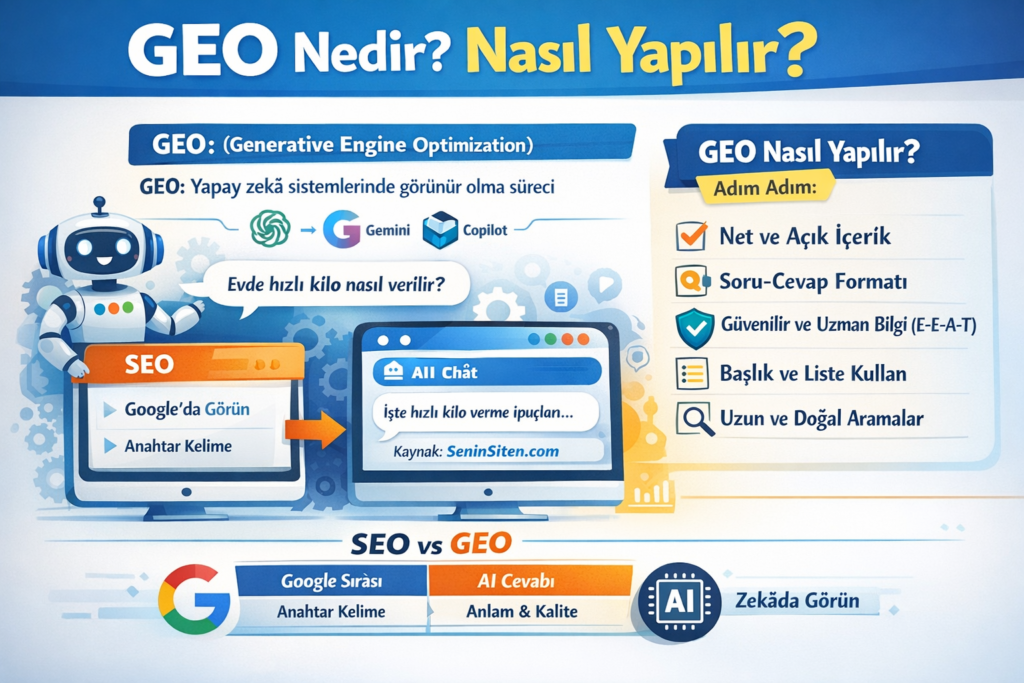 GEO Nedir? Nasıl Yapılır? 2026 Rehberi